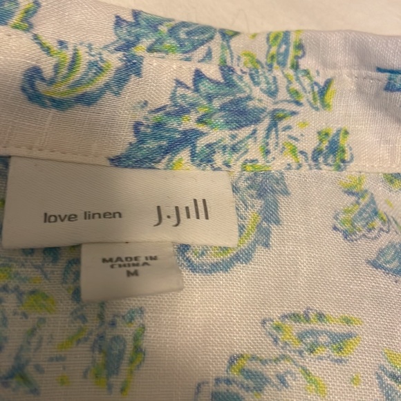 J Jill Love Linen Paisley Print Blouse - Picture 5 of 11